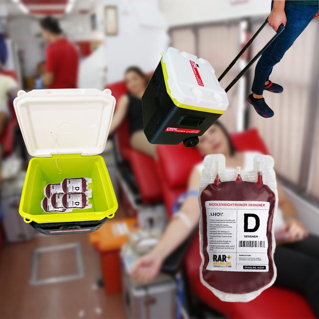 tekerlekli kan torbası taşıma