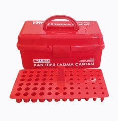 68lik Kan Örnek Taşıma Çantası - Kırmızı - TK0680