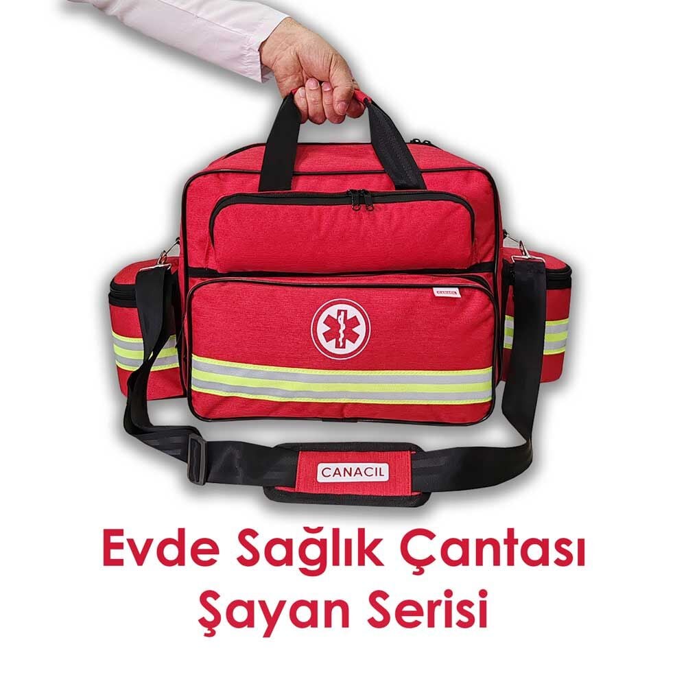Evde Sağlık Çantası ve Hemşire Çantası | TK4131 | Kırmızı | CANACIL - Şayan Serisi