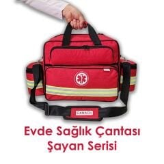 Evde Sağlık Çantası ve Hemşire Çantası | TK4131 | Kırmızı | CANACIL - Şayan Serisi