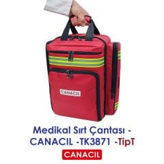 ⭐⭐⭐⭐⭐ TipT Medikal Sırt Çantası - CANACIL -TK3871 - Kırmızı