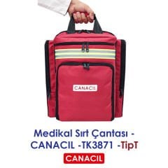 ⭐⭐⭐⭐⭐ TipT Medikal Sırt Çantası - CANACIL -TK3871 - Kırmızı