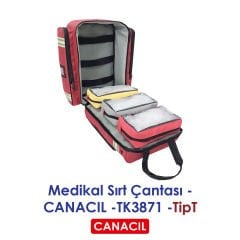 ⭐⭐⭐⭐⭐ TipT Medikal Sırt Çantası - CANACIL -TK3871 - Kırmızı