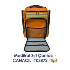 TipT Medikal Sırt Çantası - CANACIL -TK3872 - Turuncu
