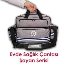 Evde Sağlık Çantası - Hemşire Çantası - AÇIK GRİ - CANACIL - TK4137 - Şayan Serisi