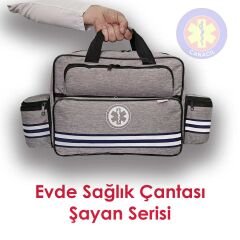 Evde Sağlık Çantası - Hemşire Çantası - AÇIK GRİ - CANACIL - TK4137 - Şayan Serisi