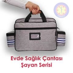 Evde Sağlık Çantası - Hemşire Çantası - AÇIK GRİ - CANACIL - TK4137 - Şayan Serisi