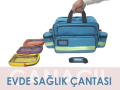 Evde Sağlık Çantası - Hemşire Çantası - AÇIK GRİ - CANACIL - TK4137 - Şayan Serisi