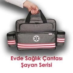 Evde Sağlık Çantası - Hemşire Çantası - GRİ - CANACIL -TK4138 - Şayan Serisi