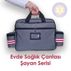 Evde Sağlık Çantası - Hemşire Çantası - GRİ - CANACIL -TK4138 - Şayan Serisi