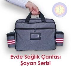 Evde Sağlık Çantası - Hemşire Çantası - GRİ - CANACIL -TK4138 - Şayan Serisi