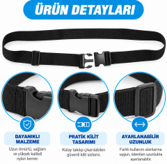 TEKERLEKLİ SANDALYE EMNİYET KEMERİ - PLASTİK KİLİT - TK9954 - 4 CM - Tip11