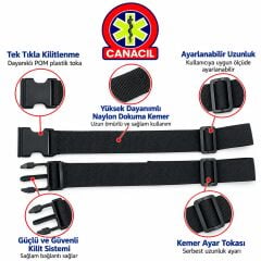 TEKERLEKLİ SANDALYE EMNİYET KEMERİ - PLASTİK KİLİT - TK9964 - 4 CM - Tip12