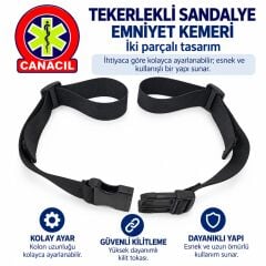 TEKERLEKLİ SANDALYE EMNİYET KEMERİ - PLASTİK KİLİT - TK9964 - 4 CM - Tip12