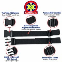 TEKERLEKLİ SANDALYE EMNİYET KEMERİ - PLASTİK KİLİT - TK9974 - 4 CM - Tip13