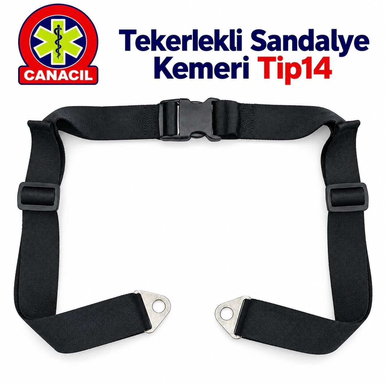 TEKERLEKLİ SANDALYE EMNİYET KEMERİ - PLASTİK KİLİT - TK9984 - 4 CM - Tip14